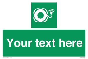 Custom sign safe condition Lifebuoy with light